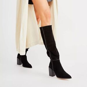 Free people Black Velvet boots